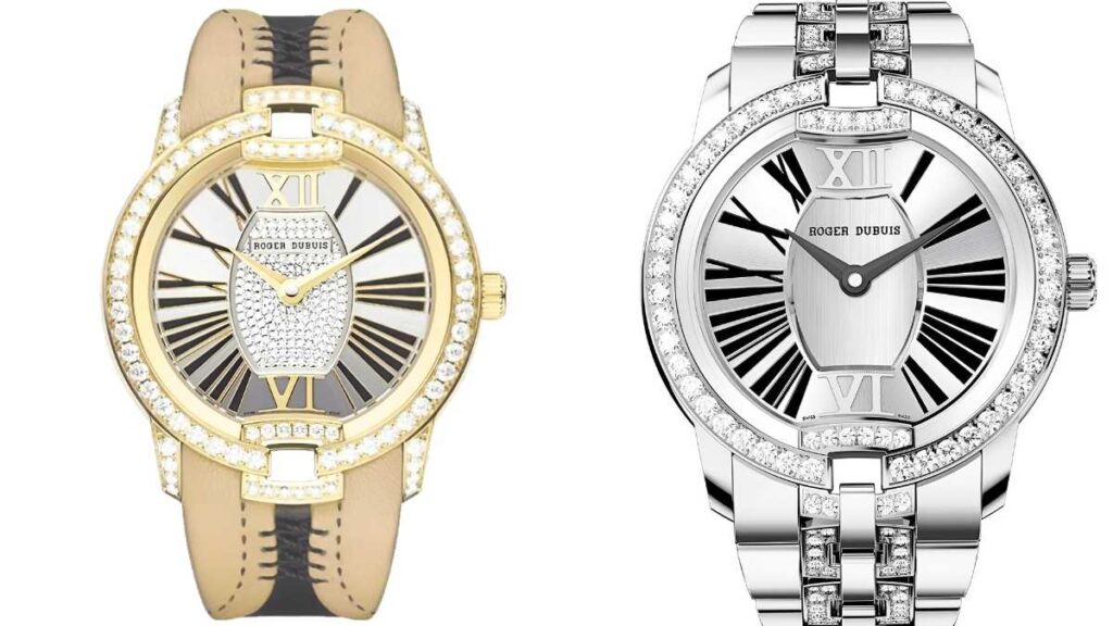 Roger Dubuis Velvet en oro blanco elegancia y detalles del modelo Automatic